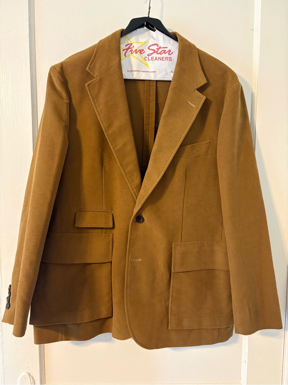Wallace & Barnes 44R blazer in caramel Italian cotton moleskin NWT